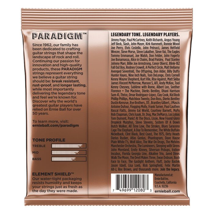 ERNIEBALL Paradigm Extra Light Phosphor Bronze Acoustic Guitar Strings 10-50 Gauge (2080)