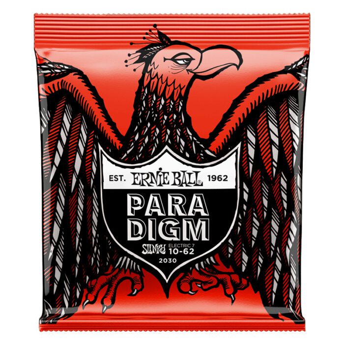 ERNIEBALL Skinny Top Heavy Bottom Slinky Paradigm 7-String Electric Guitar Strings 10-62 Gauge (2030)