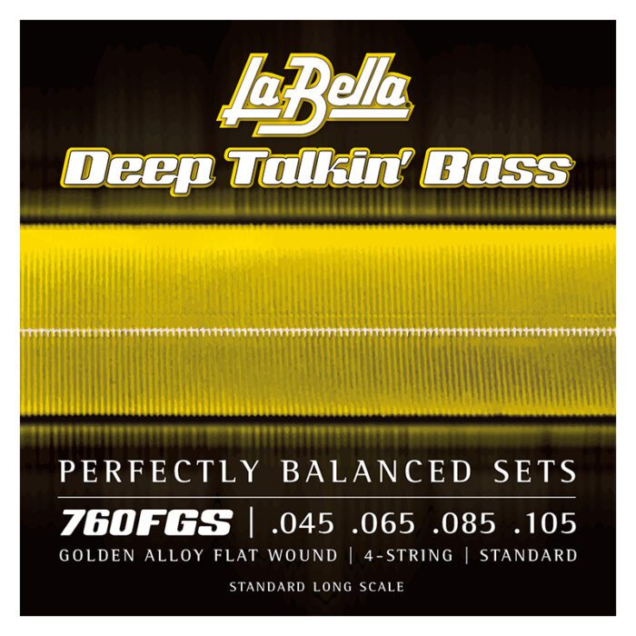 LA BELLA 760FGS Deep Talkin’ Bass Gold Flats – Standard 45-105