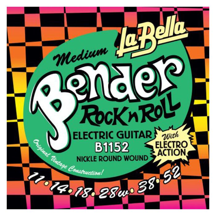 LA BELLA B1152 Medium Bender Electric Guitar Strings 11-52