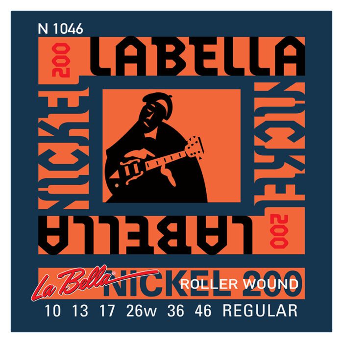 LA BELLA N1046 Nickel 200 Roller Wound - Regular 10-46 Electric Guitar Strings