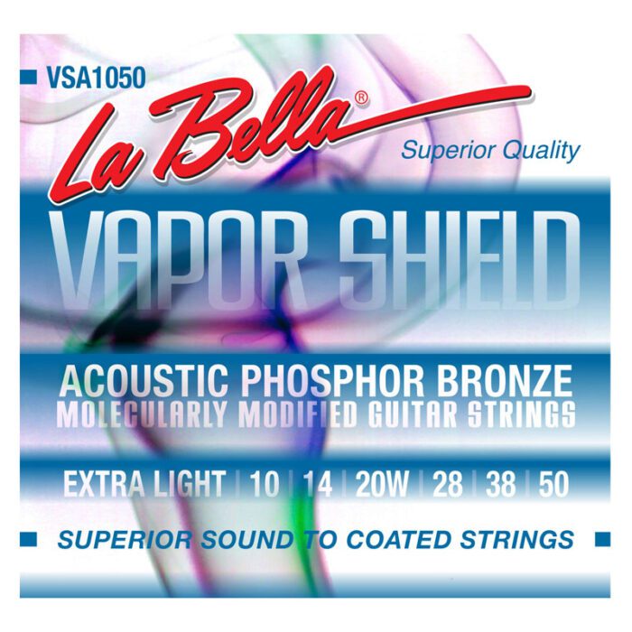 La Bella VSA-1050 Vapor Shield Acoustic Guitar Strings – Extra Light 10-50