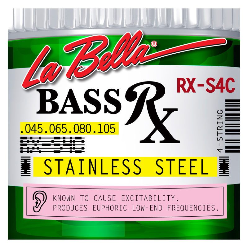 La Bella RX-S4C Rx Stainless , Bass Strings 45-65-80-105