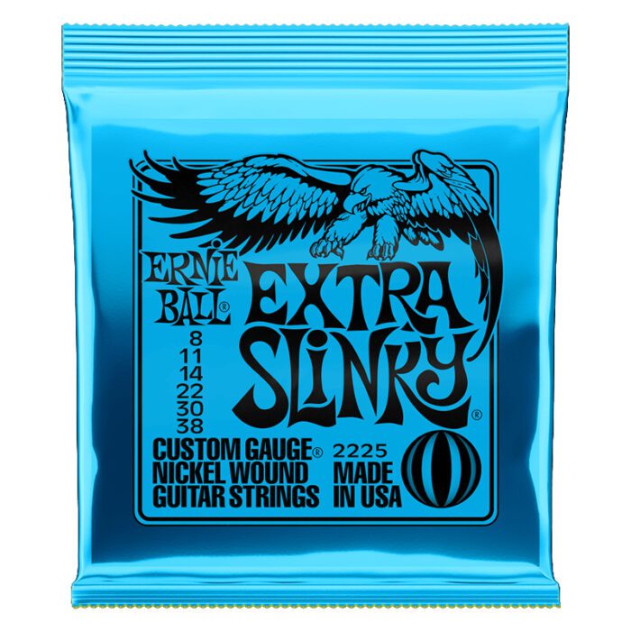 ERNIEBALL Extra Slinky Nickel Wound Electric Guitar Strings 8-38 Gauge (2225)