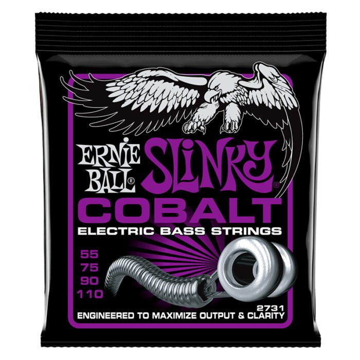 ERNIEBALL Power Slinky Cobalt Electric Bass Strings 55-110 Gaue (2731)