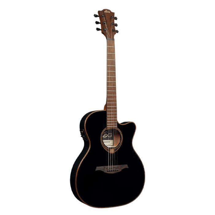 Lag Guitars T118ASCE-BLK Auditorium Cutaway Electro-Acoustic Guitar