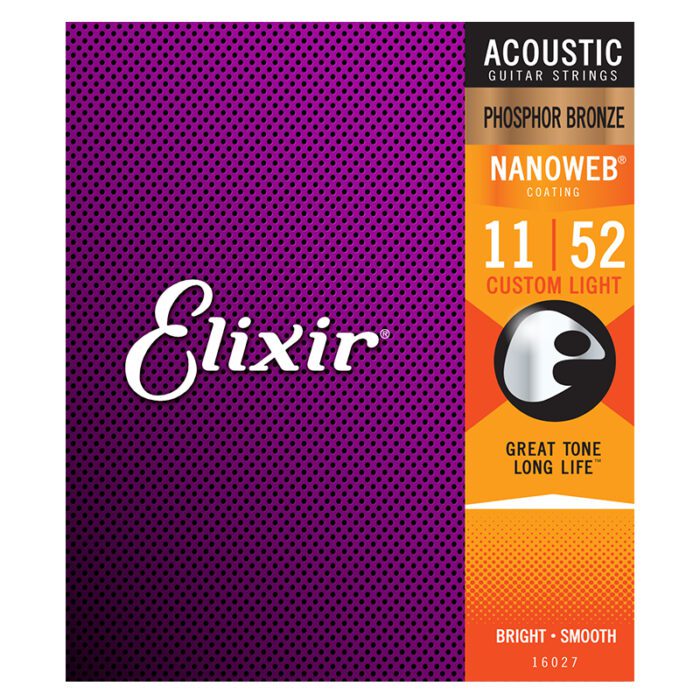 ELIXIR Nanoweb Custom Light Phosphor Bronze 11-52 Set (16027)