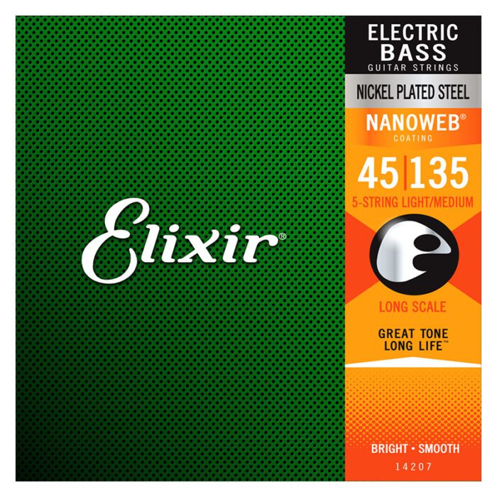 ELIXIR Bass 5 String Set Nanoweb 045-135 SET Light/Medium 14207