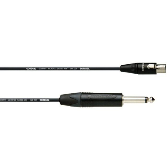 CPI 1 FP-RT 3 Plug 6,3 mm Mono / Mini XLR Cordial  1m