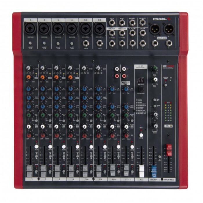 PROEL MQ12USB Compact 12-Channel Mixer With FX And USB