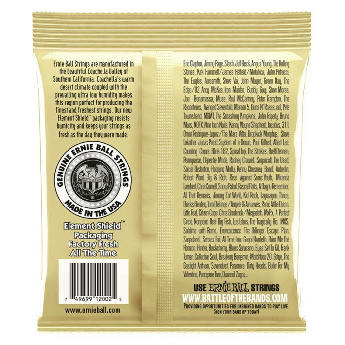 ERNIEBALL Earthwood Medium 80/20 Bronze Acoustic Guitar Strings 013-056 Gauge