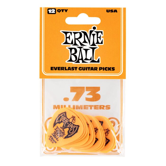 Ernie Ball .73mm Orange Everlast Picks 12-Pack (P09190)