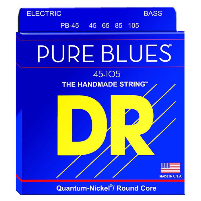 DR Strings PURE BLUES PB-45 Bass Guitar Strings  45-105