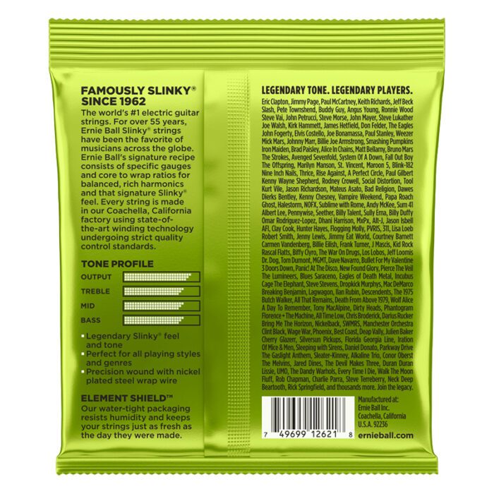 ERNIEBALL Regular Slinky 7-String Nickel Wound Electric Guitar Strings - 10-56 Gauge (P02621)