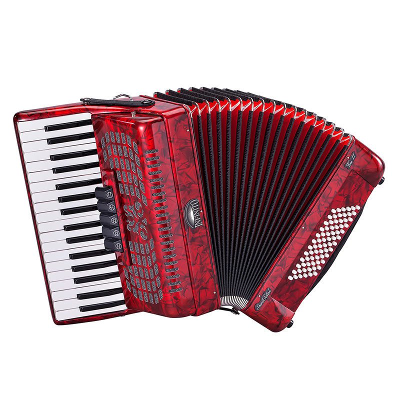 SOUNDSATION Infinito Voice II 72 Bass Key Accordion Red Perloid (3472-RD)
