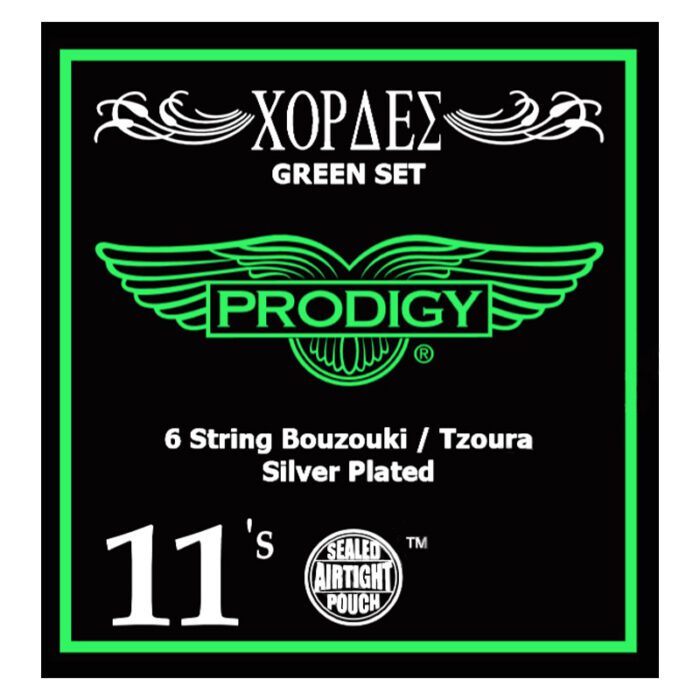 PRODIGY Green Set 0.11's For 6 String Bouzouki / Tzoura