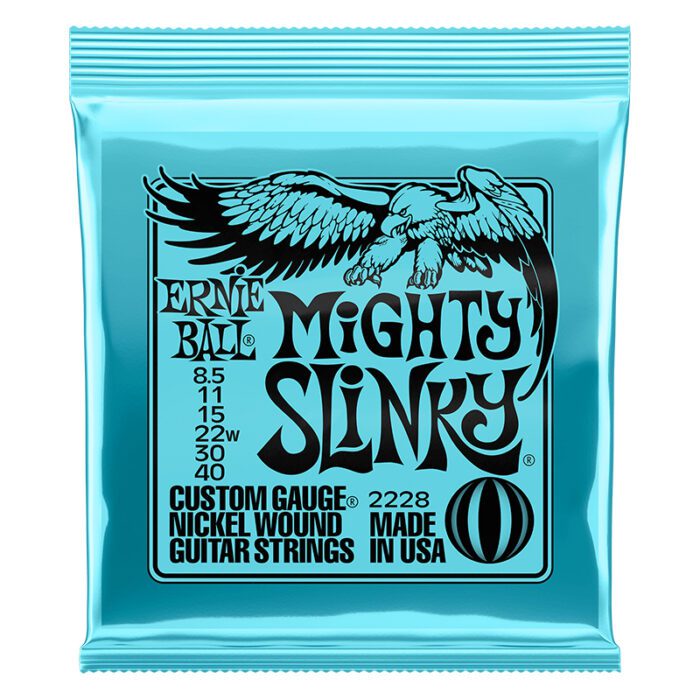 ERNIEBALL Mighty Slinky Nickel Wound Electric Guitar Strings 8.5 - 40 Gauge