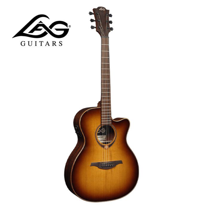 LAG T118ACE-BRS Tramontane 118 Auditorium Cutaway Electro/Acoustic Guitar