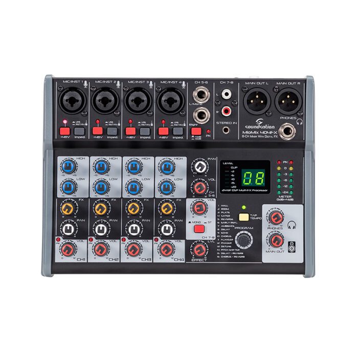 SOUNDSATION MIOMIX 404FX 8-Channel Audio Mixer