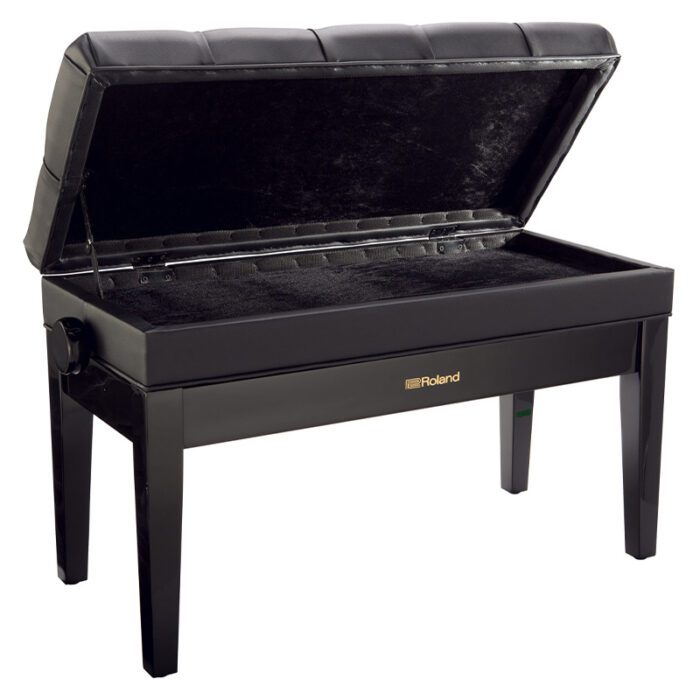 ROLAND RPB-D500PE Polished Ebony Duet Piano Bench With Storage