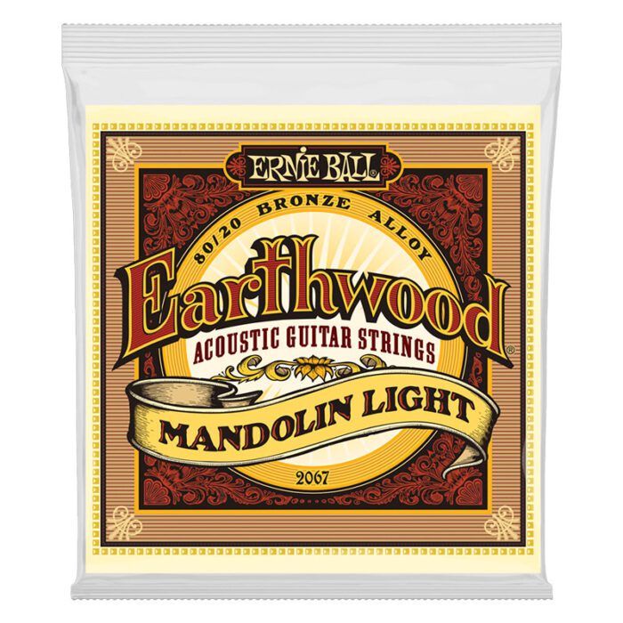 ERNIEBALL Light Earthwood 80/20 Bronze Loop End Mandolin Strings 9-34 Gauge