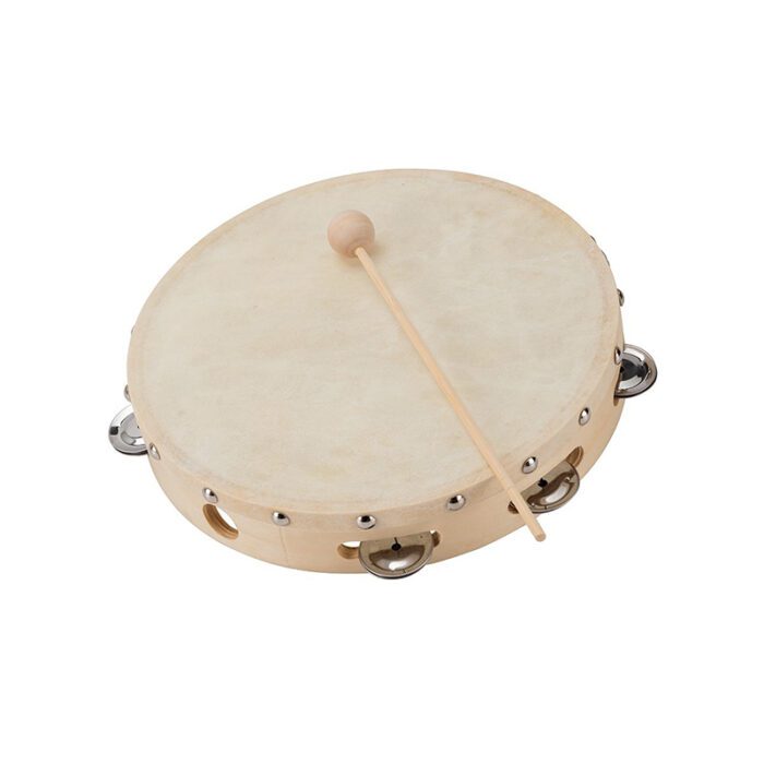 SOUNDSATION [ST1R-10] 10" Maple Tambourine With Natural Skin Head And Jingles