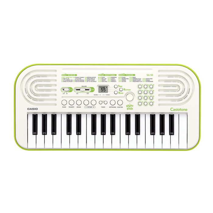 CASIO SA-50H7 32 Mini keys Colour: White/Lime Green