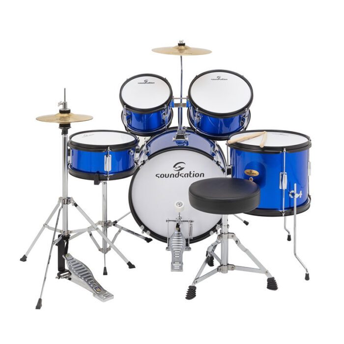 SOUNDSATION [JDK100-BL] Junior Kit 5 pcs Drum set Metallic Blue