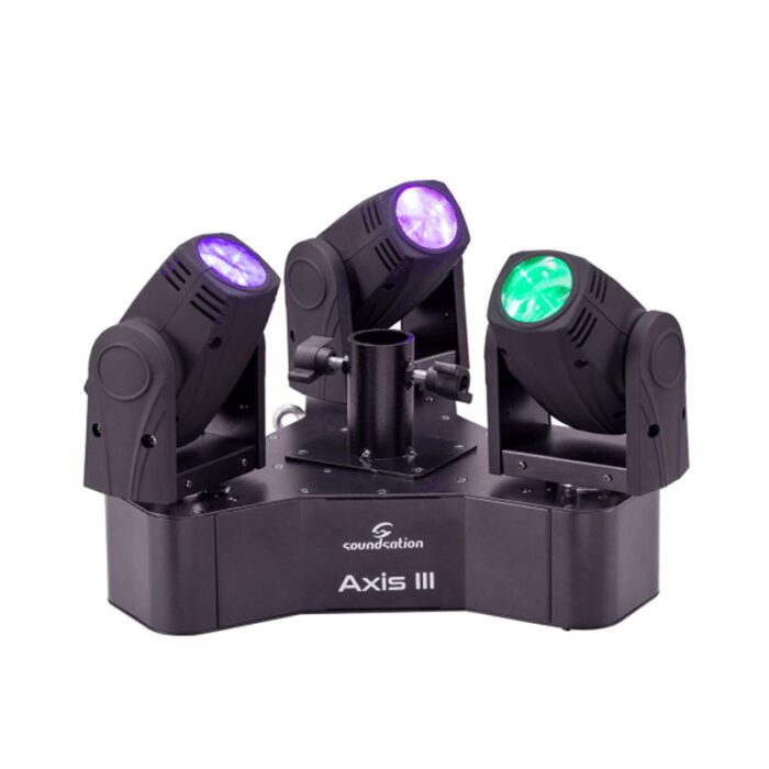 SOUNDSATION AXIS III 3-HEAD Moving Light With 3x10W 4In1 Cree Leds