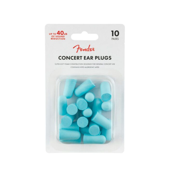 FENDER Concert Ear Plugs - 10 Pairs (Daphne Blue)