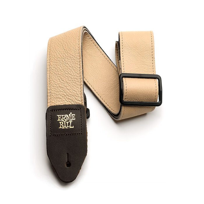 ERNIE BALL Tri-Glide 2in Italian Leather Guitar Strap/Bass Strap - Tan