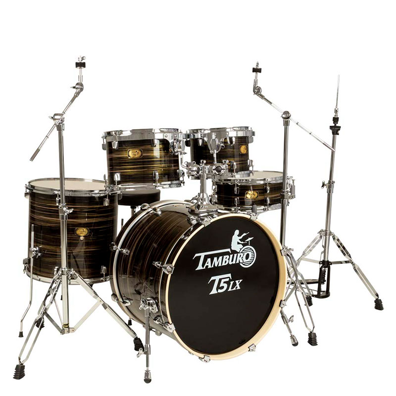 TAMBURO T5LXR22WGBK DRUM SET 5 Pieces Wood Grain Black 22 Bass Drum