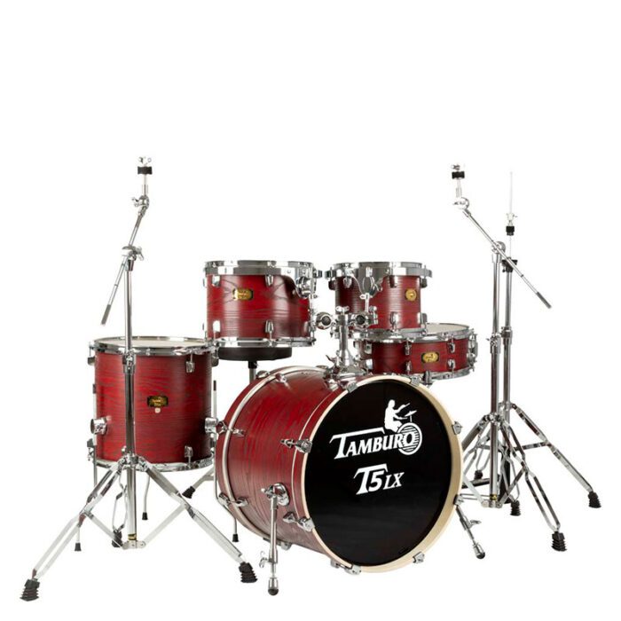 TAMBURO T5LXP20WGRD DRUM SET 5 Pieces. Wood Grain Red, 20 Bass Drum