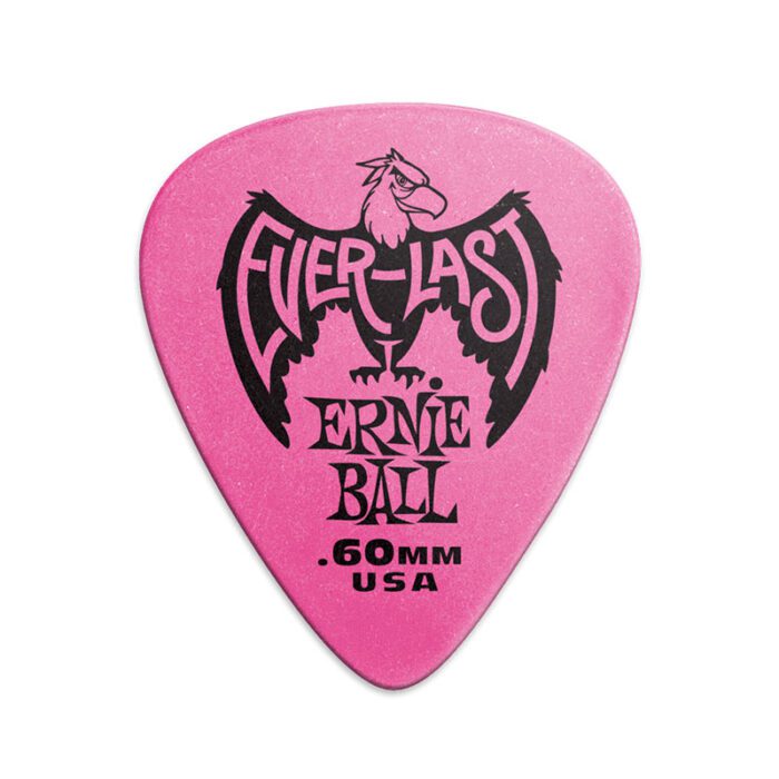 ERNIEBALL Everlast Picks - 0.60mm Pink - 12 Pack