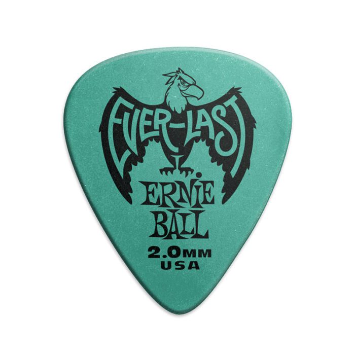 ERNIEBALL Everlast Picks - 2.0mm Teal - 12 Pack