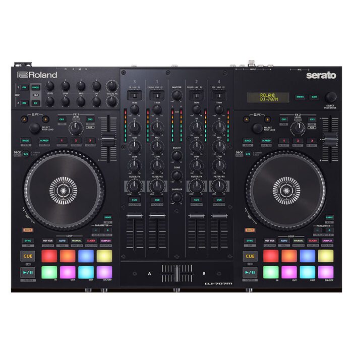 ROLAND DJ-707M 4-Channel Serato DJ Pro Controller With 4 Decks