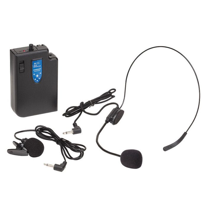 SOUNDSATION [GO-SOUND POCKET MIC] Kit Bodypack, Headset, And Lavalier Mic For GO-SOUND AMW Speakers