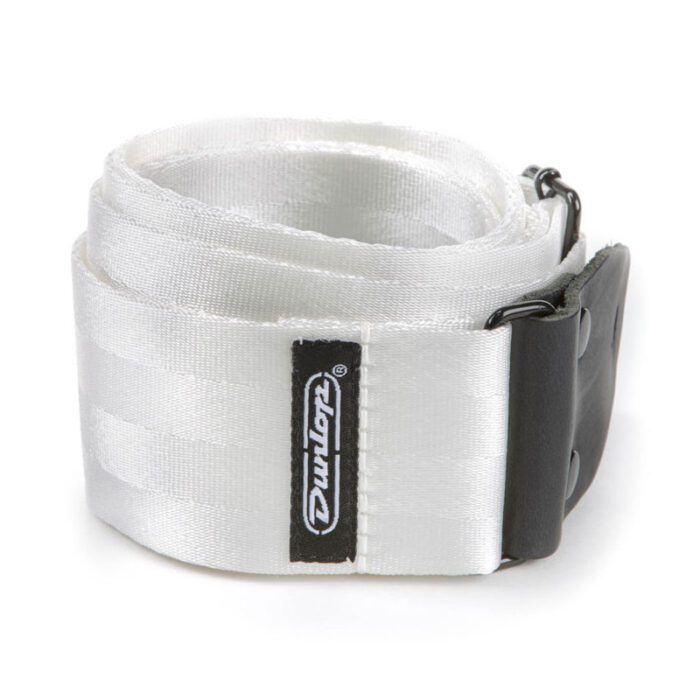 Dunlop DST7001WH Deluxe Seatbelt White Strap