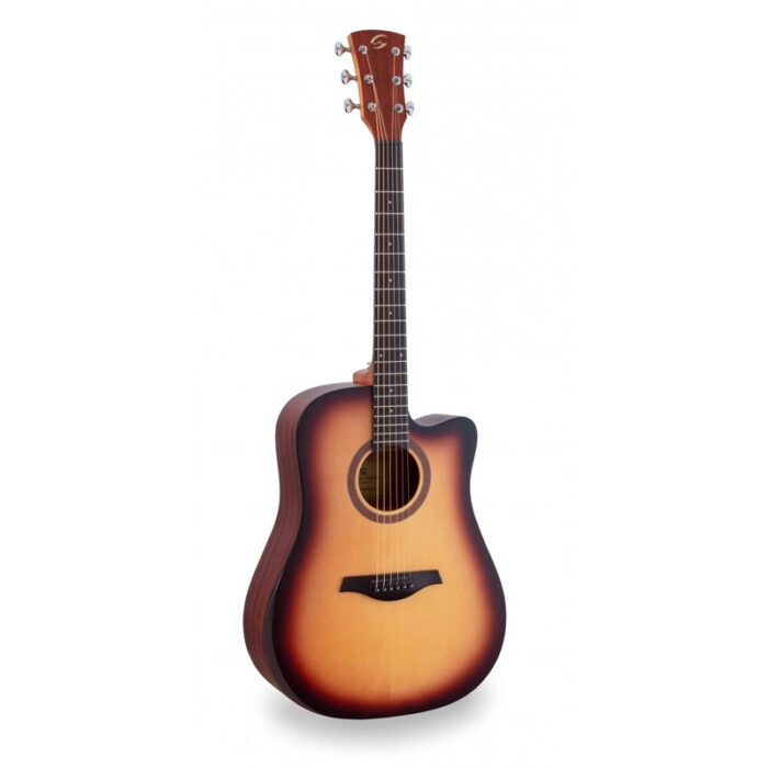 SOUNDSATION [EDGE SOLID SDNCE-YSB] Dreadnought Cutaway Acoustic Guitar With Armrest And Preamp