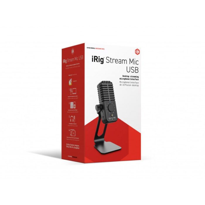 iRig Stream Mic USB Microphone And Stereo Audio Interface Mac/Pc/IOS/Android Compatible