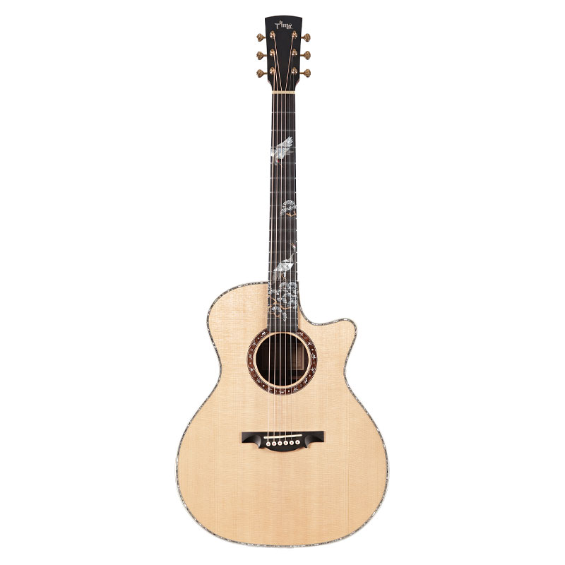TYMA M-3 Custom Shop All Solid Electroacoustic Guitar With Case EQ Fishman Matrix Infinity Mic Blend