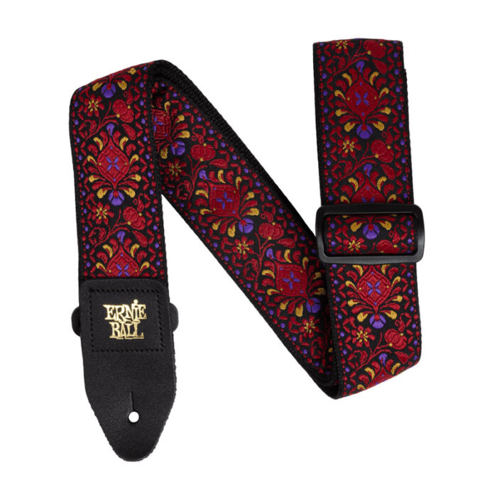 ERNIEBALL Classic Jacquard Guitar/Bass Strap - Crimson Royal Bloom P05369