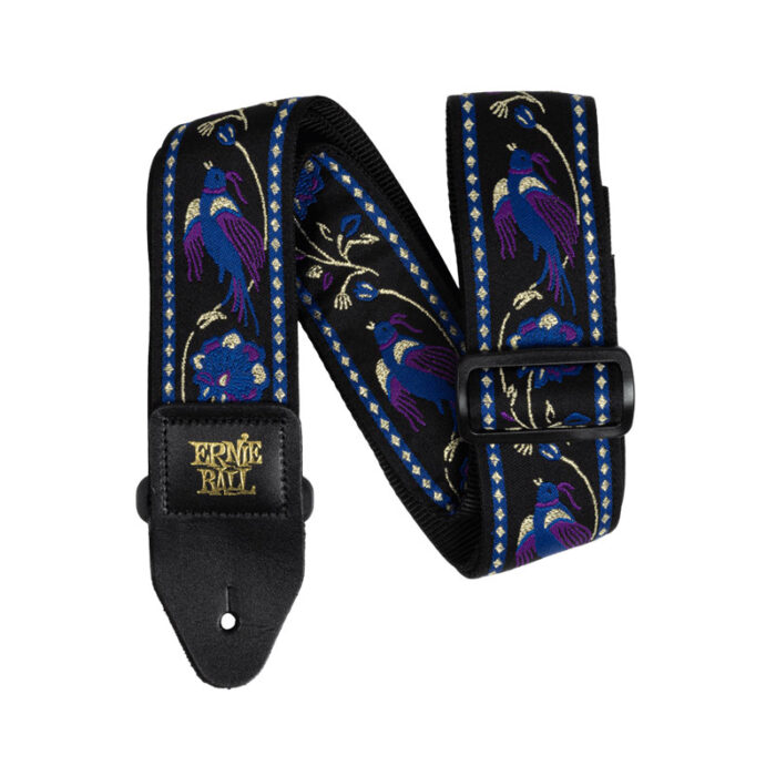 ERNIEBALL Classic Jacquard Guitar/Bass Strap - Purple Pleasant Pheasant P05371