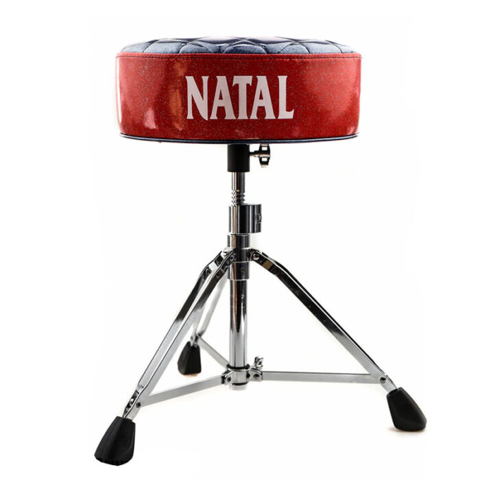 Natal H-ST-DTBR Drum Throne - Blue Round Seat with Red Sides