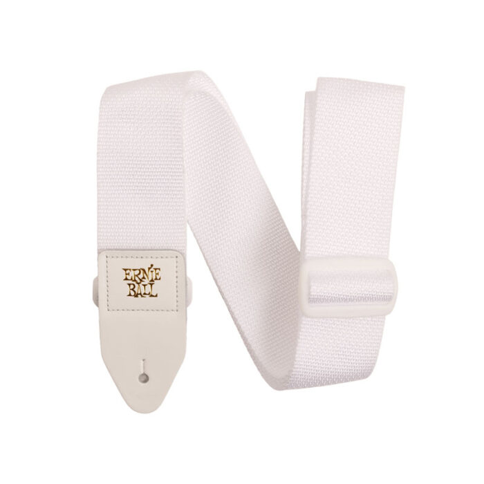 ERNIEBALL Polypro Guitar Strap/Bass Strap - White w/ White P05350