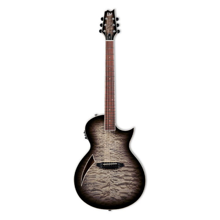 ESP LTD TL-6 QM Charcoal Burst -Steel-String Guitar With Pickup