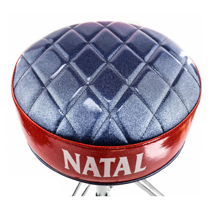 Natal H-ST-DTBR Drum Throne - Blue Round Seat with Red Sides